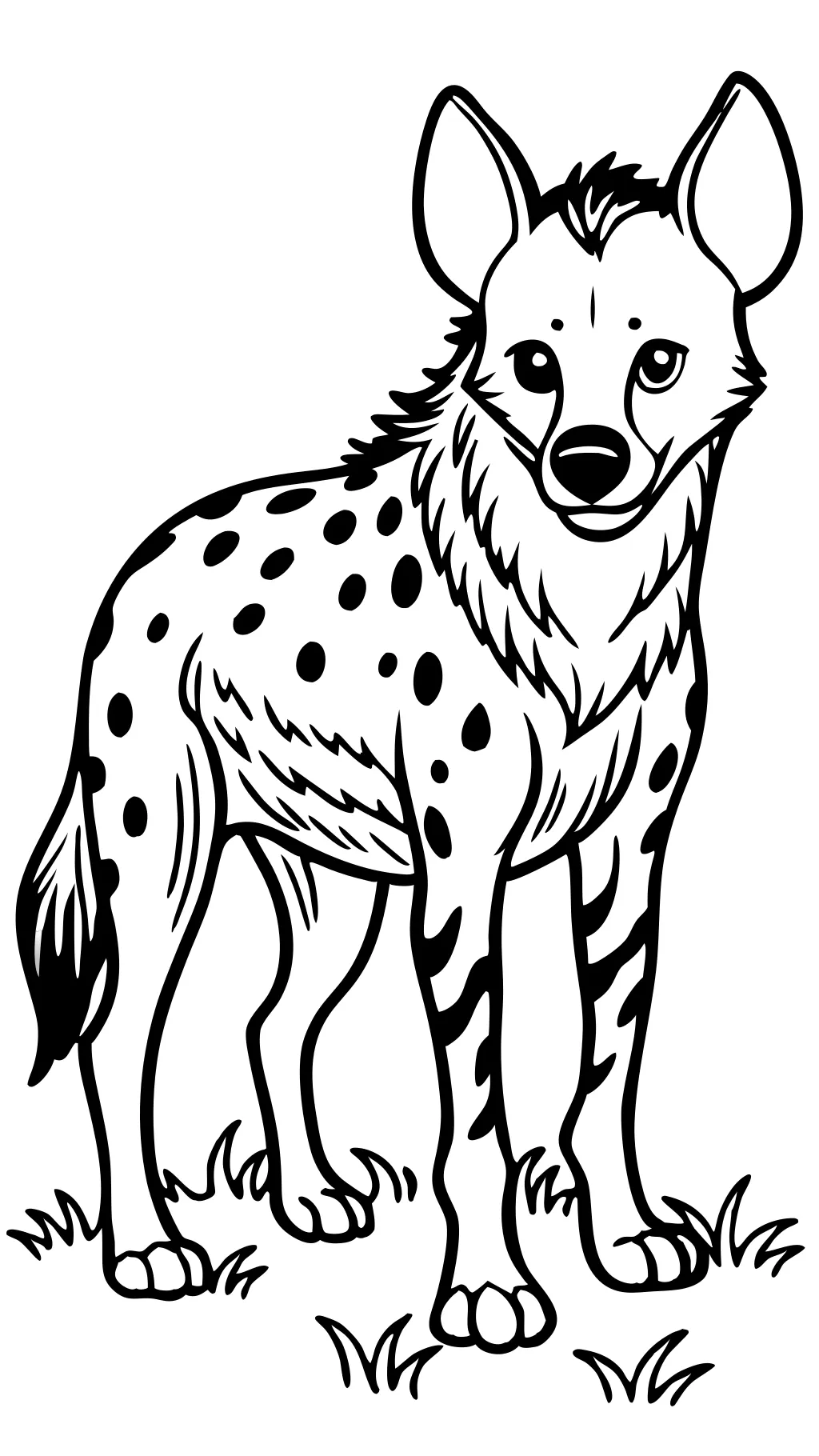 hyena coloring page